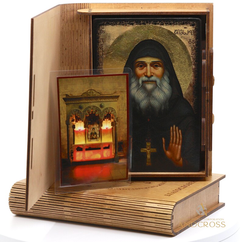 Saint Gabriel Urgebadze Icon, Consecrated Orthodox Gift Set - Image 3