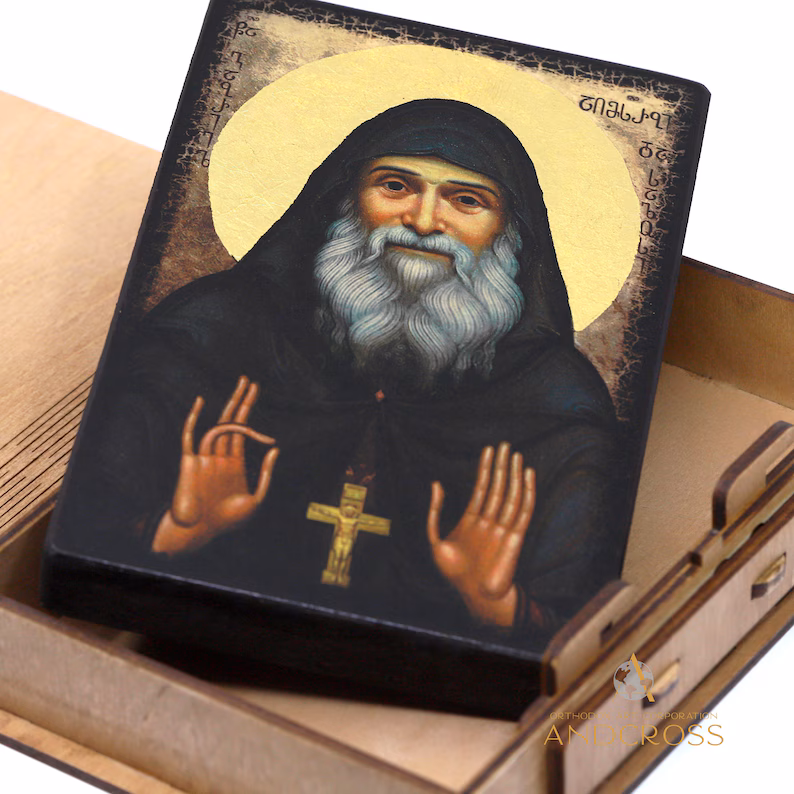 Saint Gabriel Urgebadze Icon, Consecrated Orthodox Gift Set - Image 5
